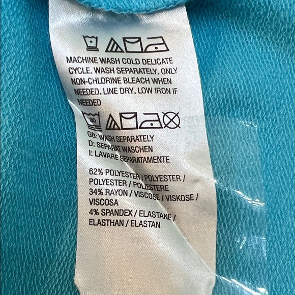 Candace Cameron Bure Light Blue Midi Flutter-Sleeve T-Shirt Dress Round Neckline - Picture 11 of 11